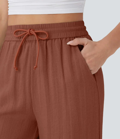 ZAFEIRIA | Pantaloni eleganți din in