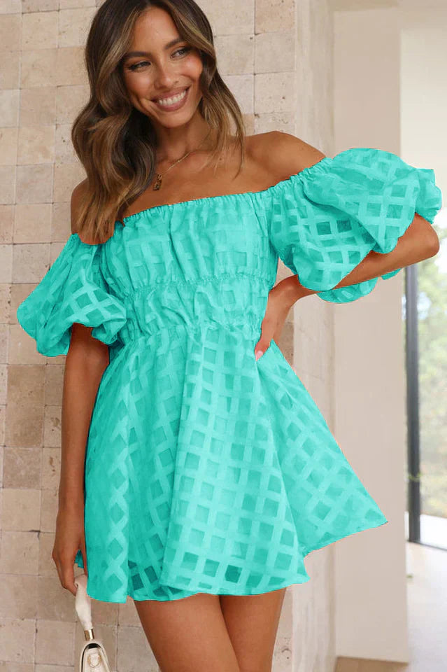 EVIE | Rochie Mini cu Mâneci Puff