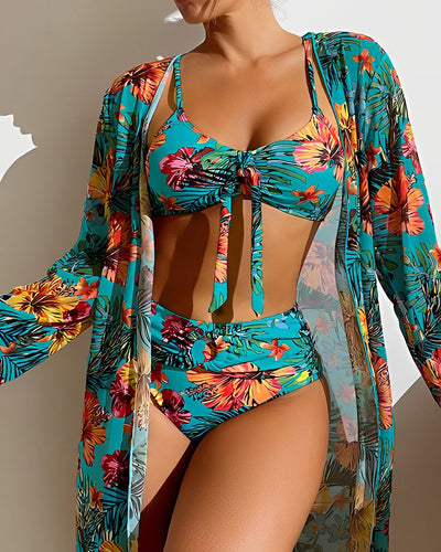 Dagna - Set de bikini elegant cu pareo