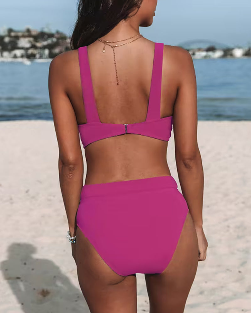 VERO | Bikini cu talie înaltă și nuanță uniformă