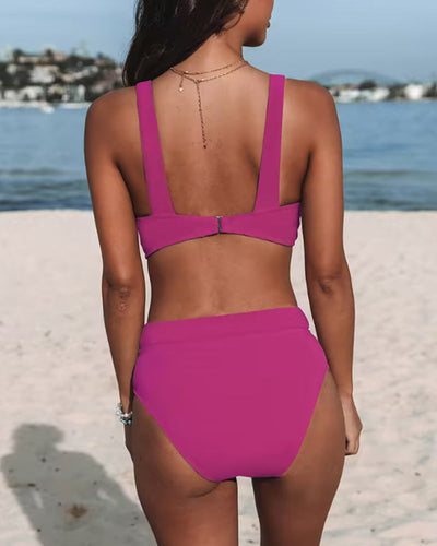 VERO | Bikini cu talie înaltă și nuanță uniformă