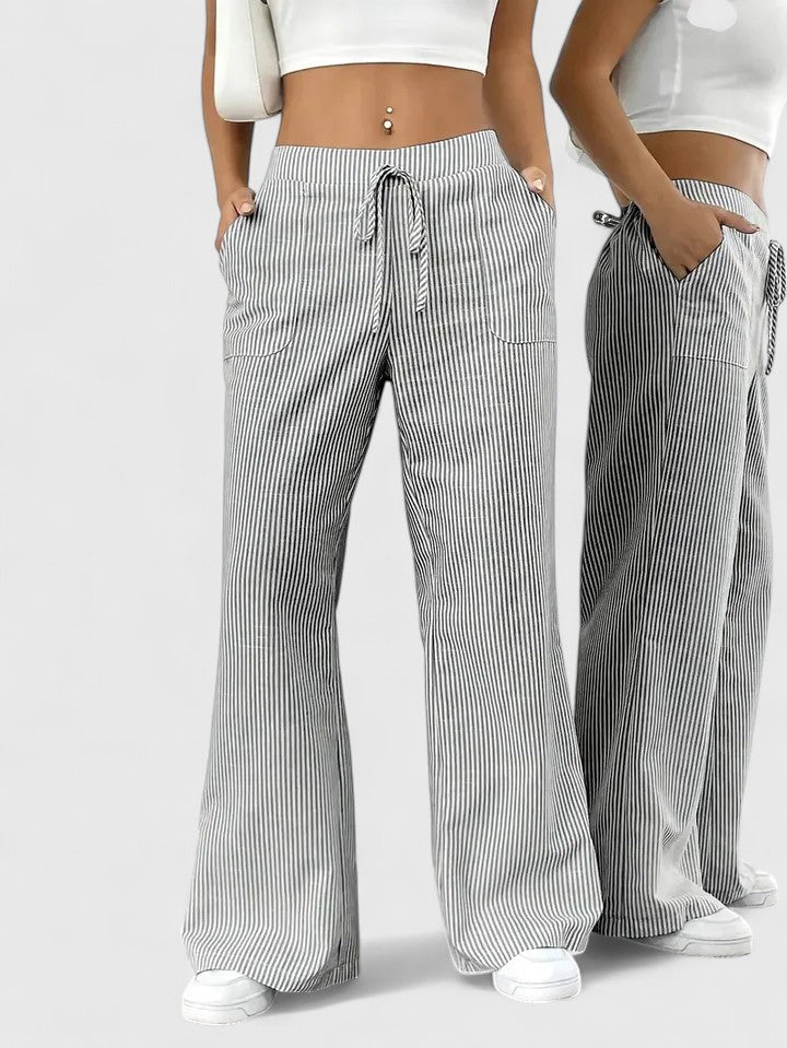 DOMINIQUE | Pantaloni Relaxați cu Detalii Elegante