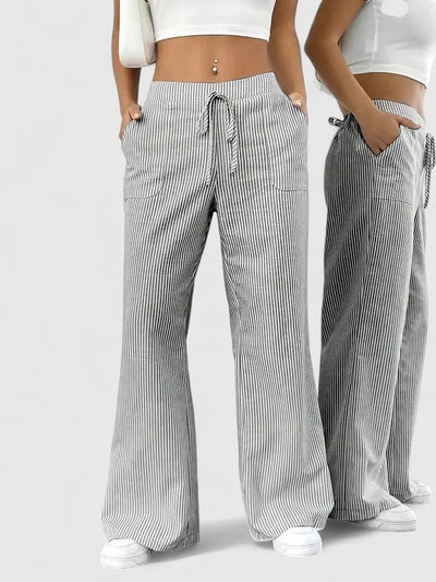 DOMINIQUE | Pantaloni Relaxați cu Detalii Elegante