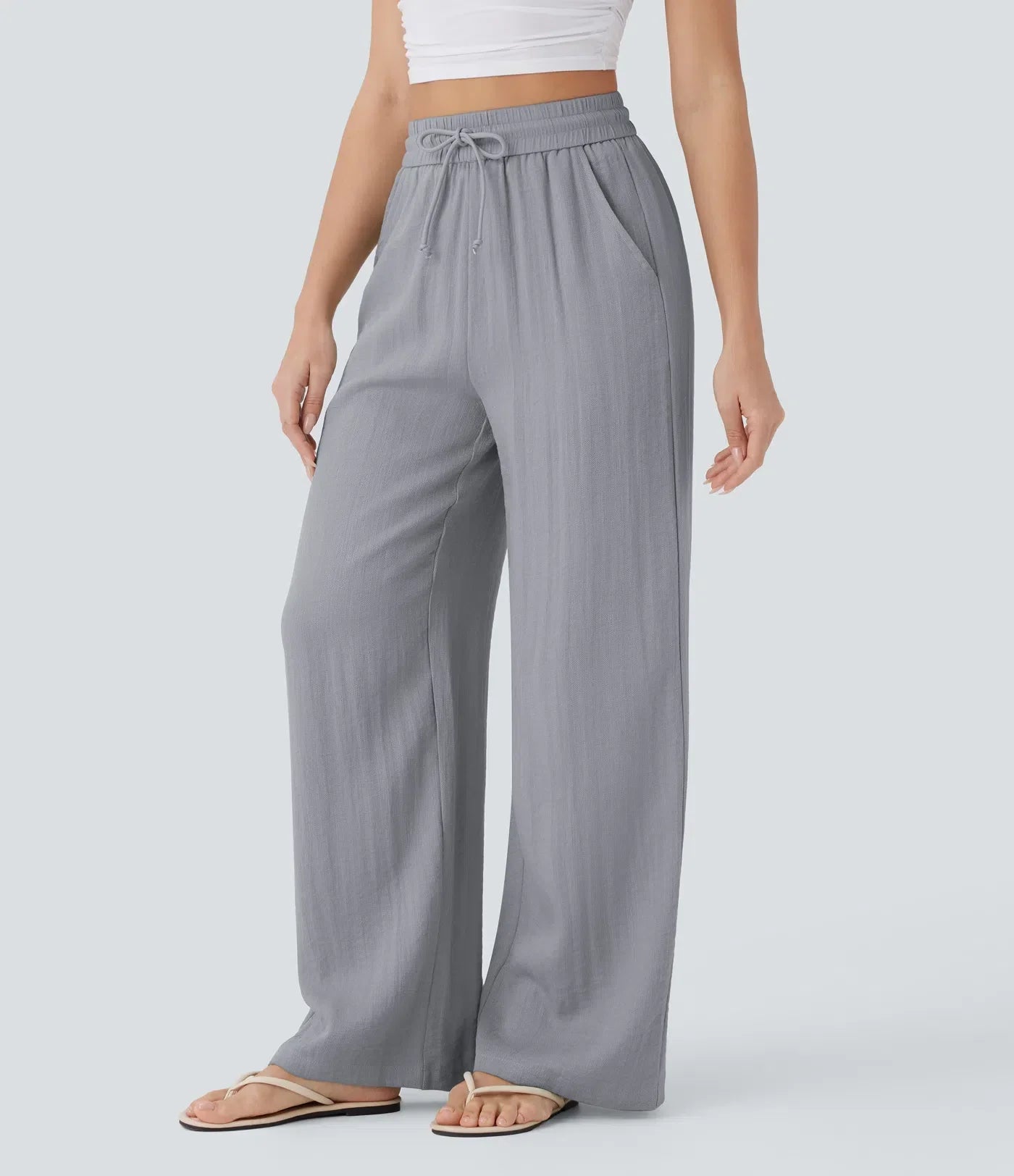 ZAFEIRIA | Pantaloni eleganți din in
