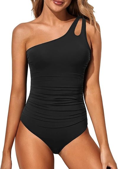 MIRAWA | Costum de baie cu un umăr, modelator de siluetă
