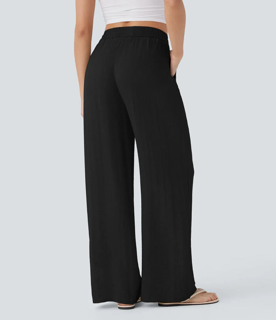 ZAFEIRIA | Pantaloni eleganți din in