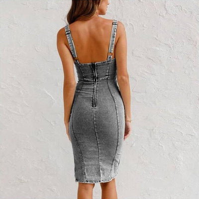VERA | Rochie Denim Eleganță