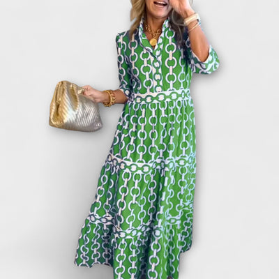 WERONIKA | Rochie Midi cu Design în Lanț