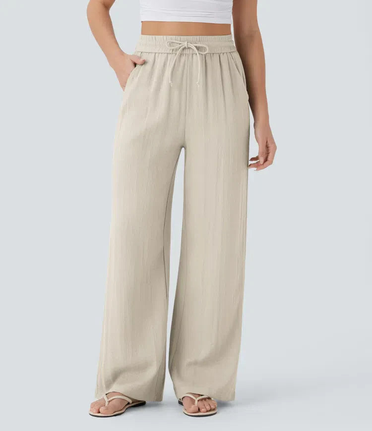 ZAFEIRIA | Pantaloni eleganți din in