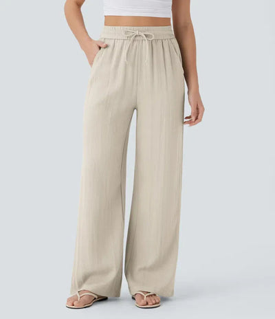 ZAFEIRIA | Pantaloni eleganți din in
