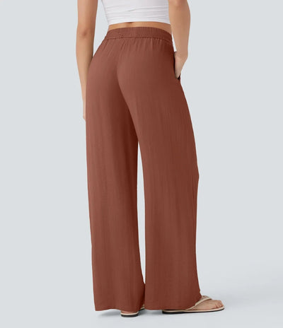 ZAFEIRIA | Pantaloni eleganți din in