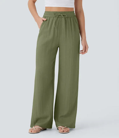 ZAFEIRIA | Pantaloni eleganți din in