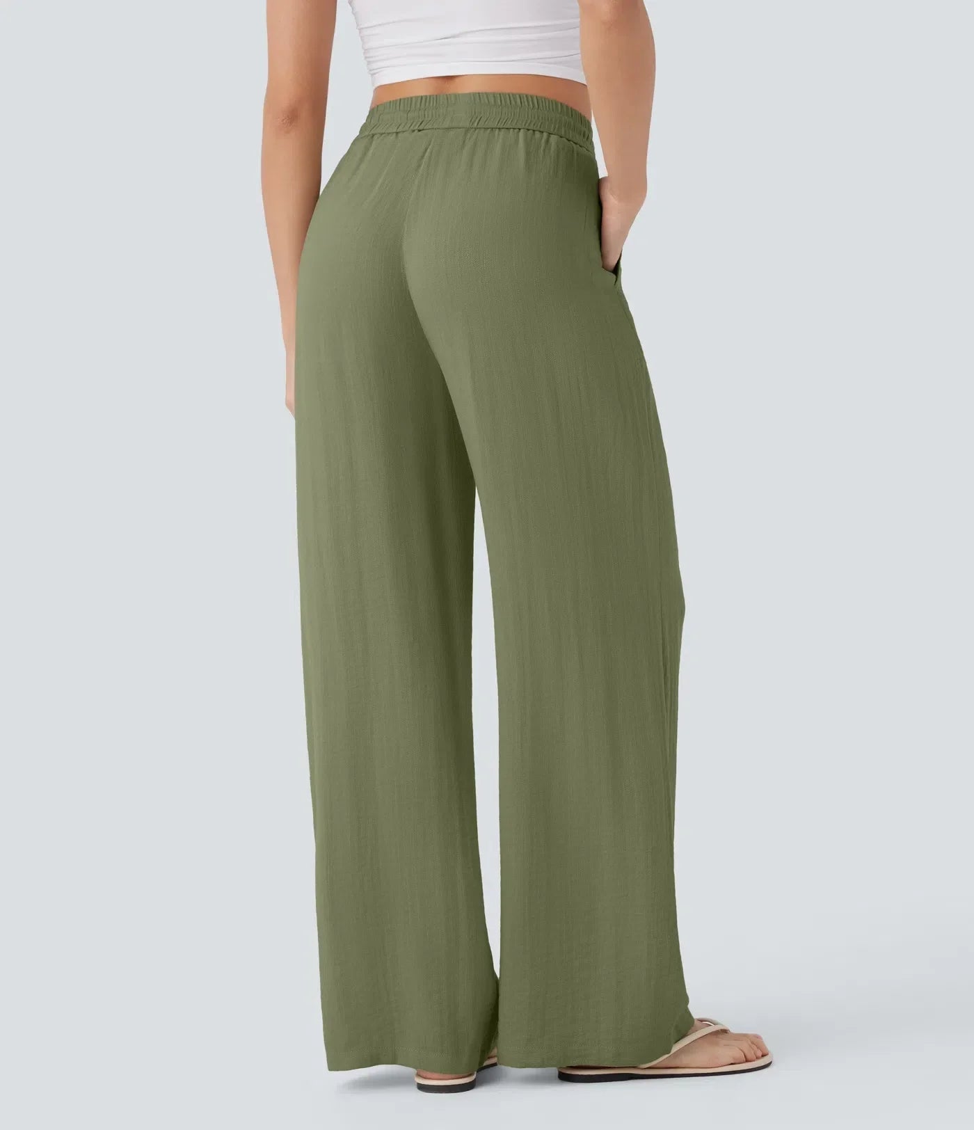 ZAFEIRIA | Pantaloni eleganți din in