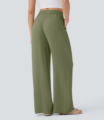 ZAFEIRIA | Pantaloni eleganți din in