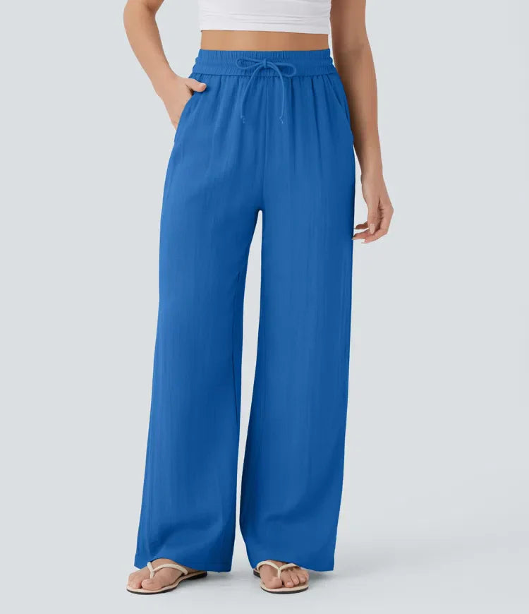 ZAFEIRIA | Pantaloni eleganți din in