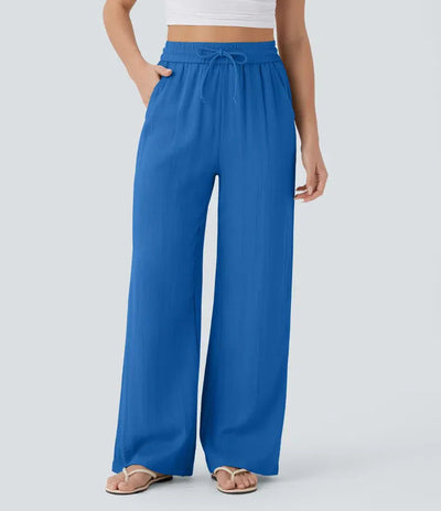 ZAFEIRIA | Pantaloni eleganți din in