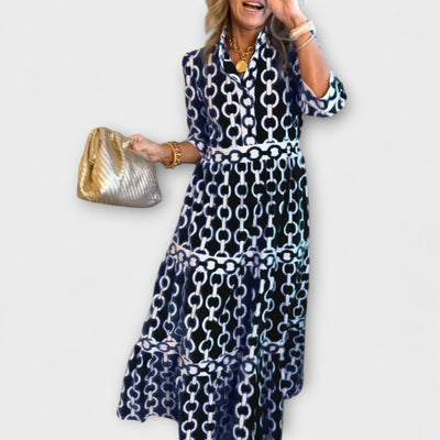WERONIKA | Rochie Midi cu Design în Lanț