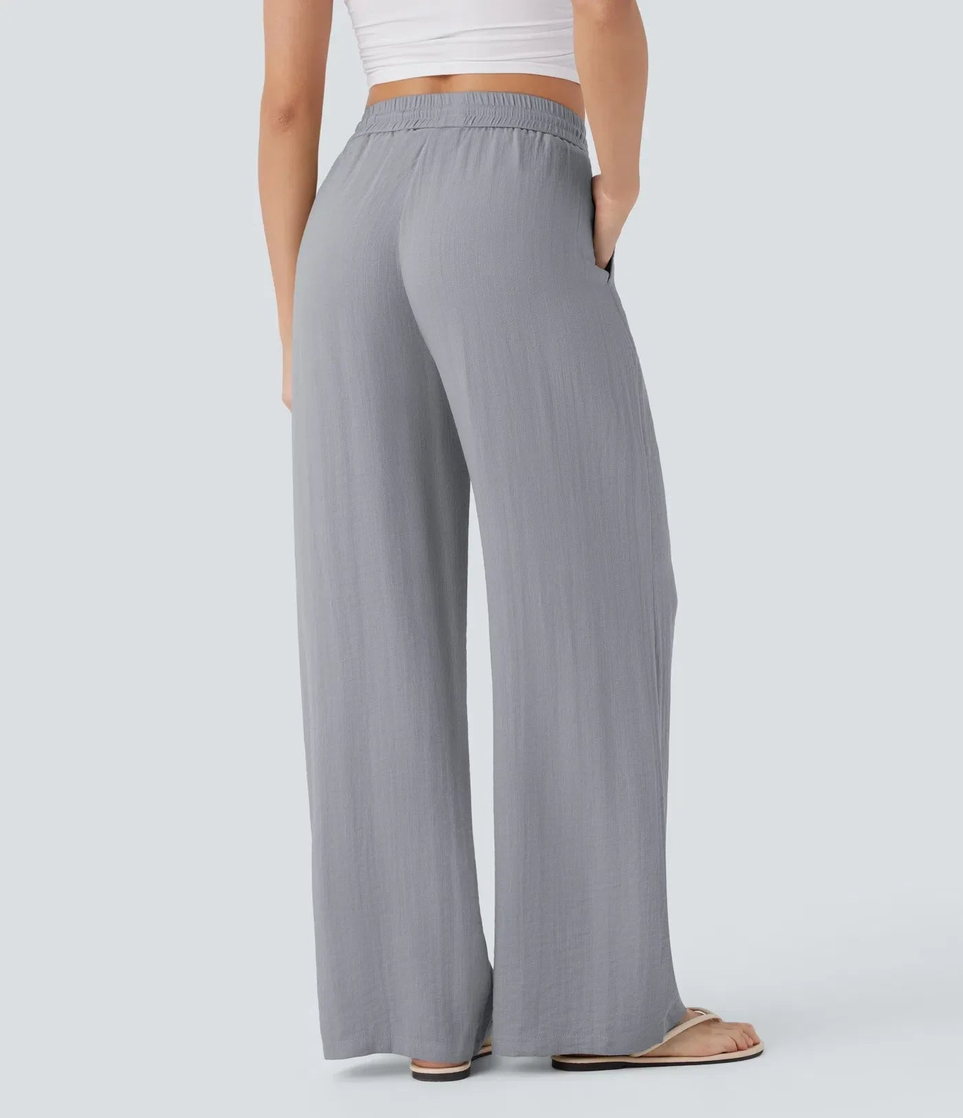 ZAFEIRIA | Pantaloni eleganți din in