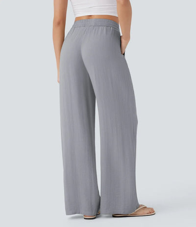 ZAFEIRIA | Pantaloni eleganți din in
