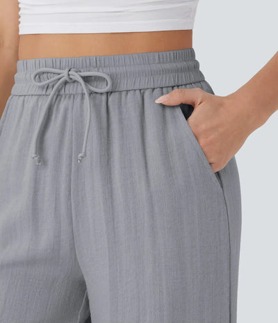 ZAFEIRIA | Pantaloni eleganți din in