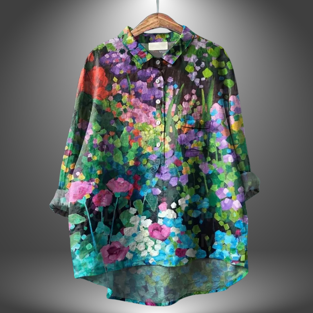 MIRIAM | Bluză Florală Premium, Artizanală