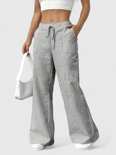 DOMINIQUE | Pantaloni Relaxați cu Detalii Elegante