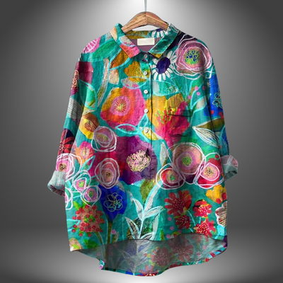 MIRIAM | Bluză Florală Premium, Artizanală