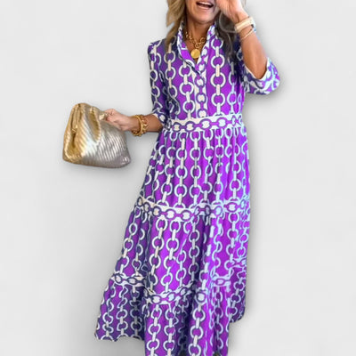 WERONIKA | Rochie Midi cu Design în Lanț