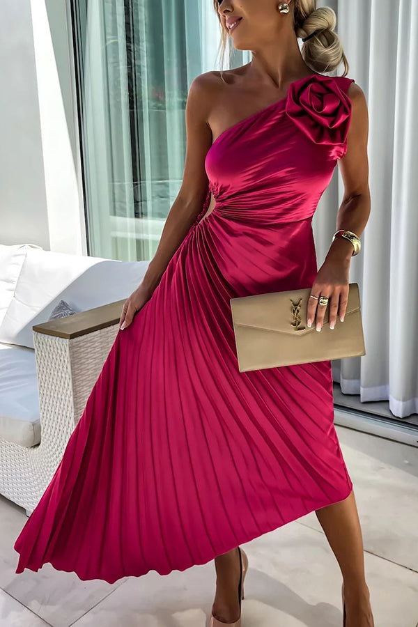 LIZBETH | Rochie cu Flori pe Umăr