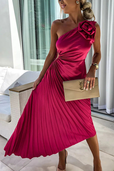 LIZBETH | Rochie cu Flori pe Umăr
