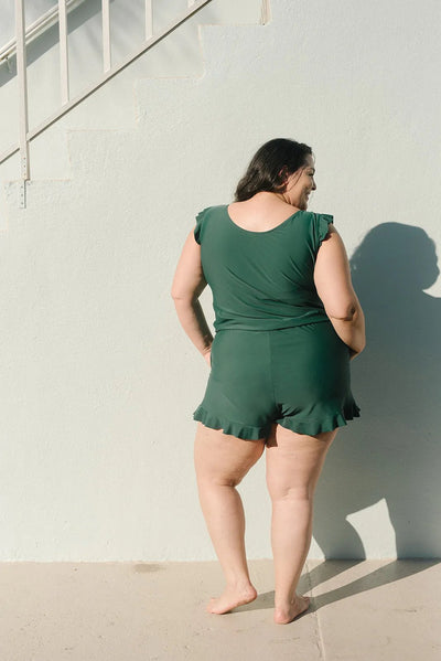 AGNIESZKA | Costum de baie cu volane și susținere pentru bust