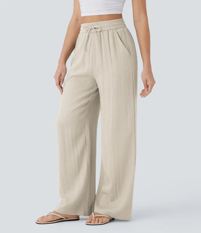 ZAFEIRIA | Pantaloni eleganți din in