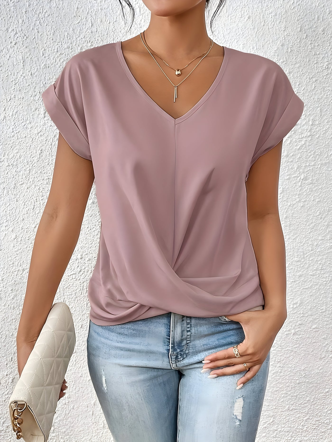 ANA | Bluza Elegantă Casual cu Decolteu în V