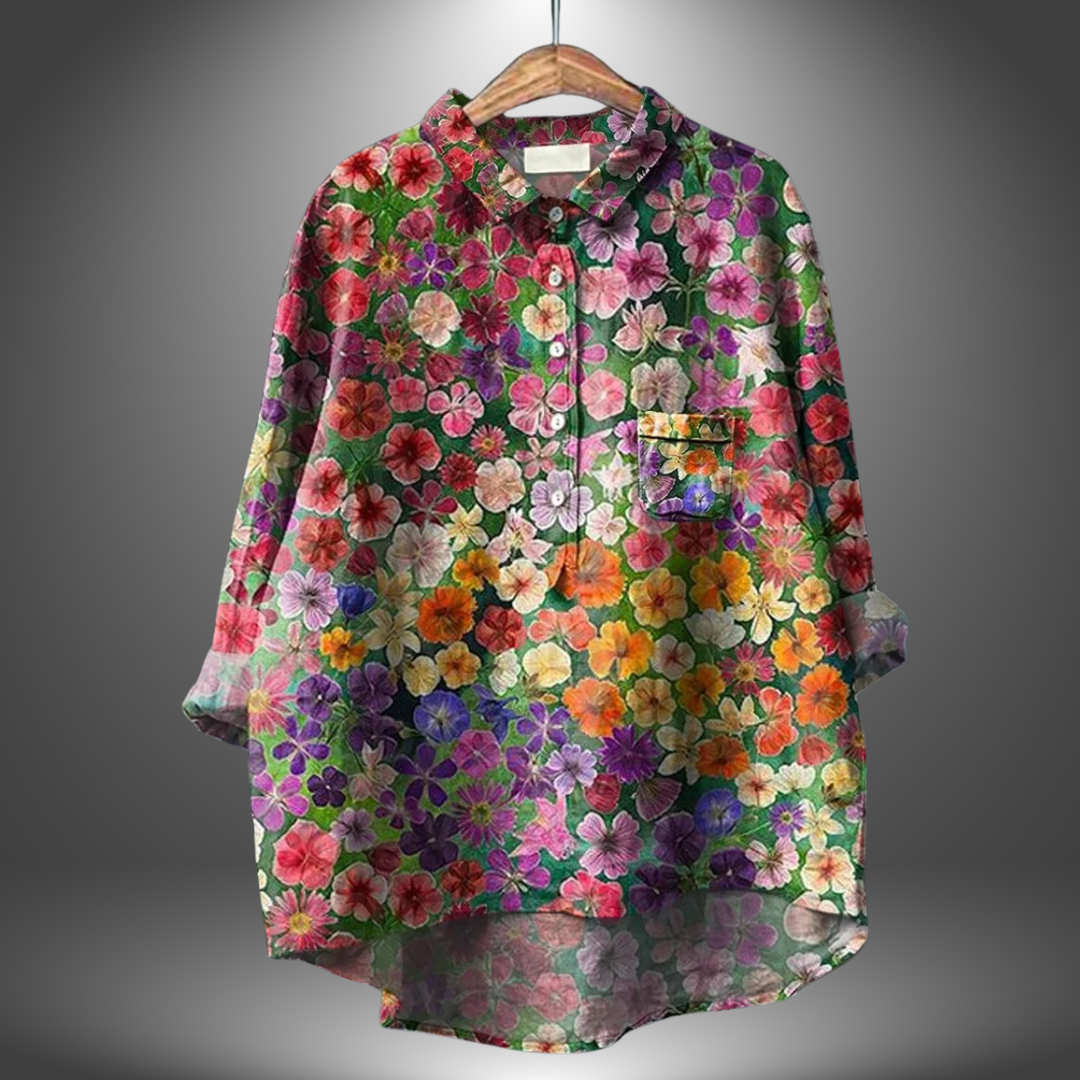 MIRIAM | Bluză Florală Premium, Artizanală