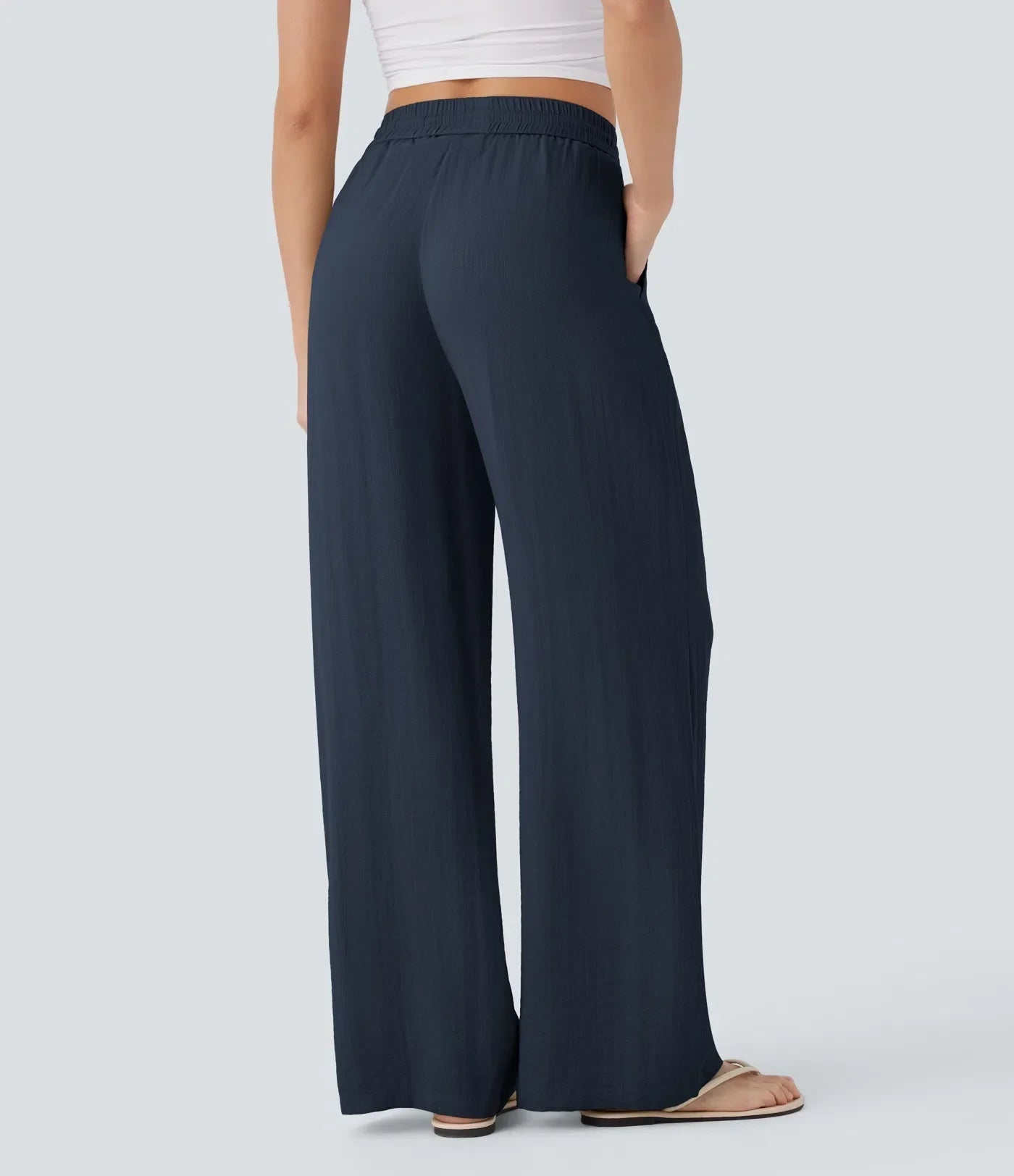 ZAFEIRIA | Pantaloni eleganți din in