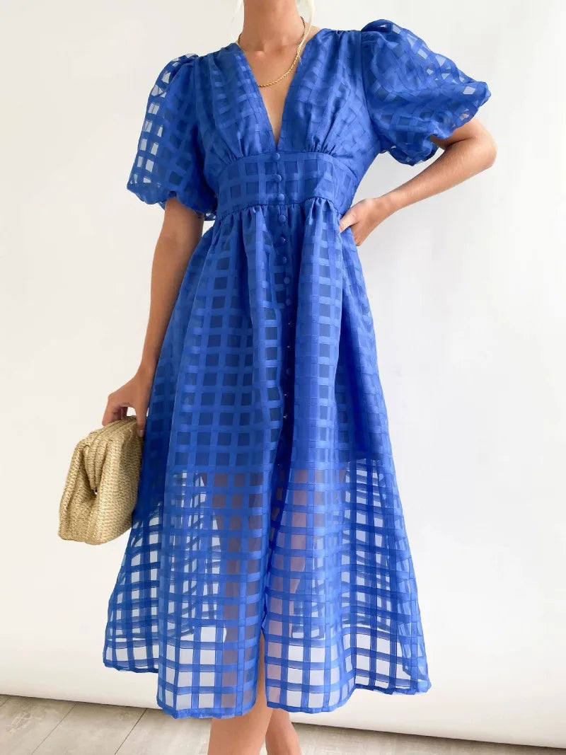 LENA | Rochie cu Mâneci Voluminoase