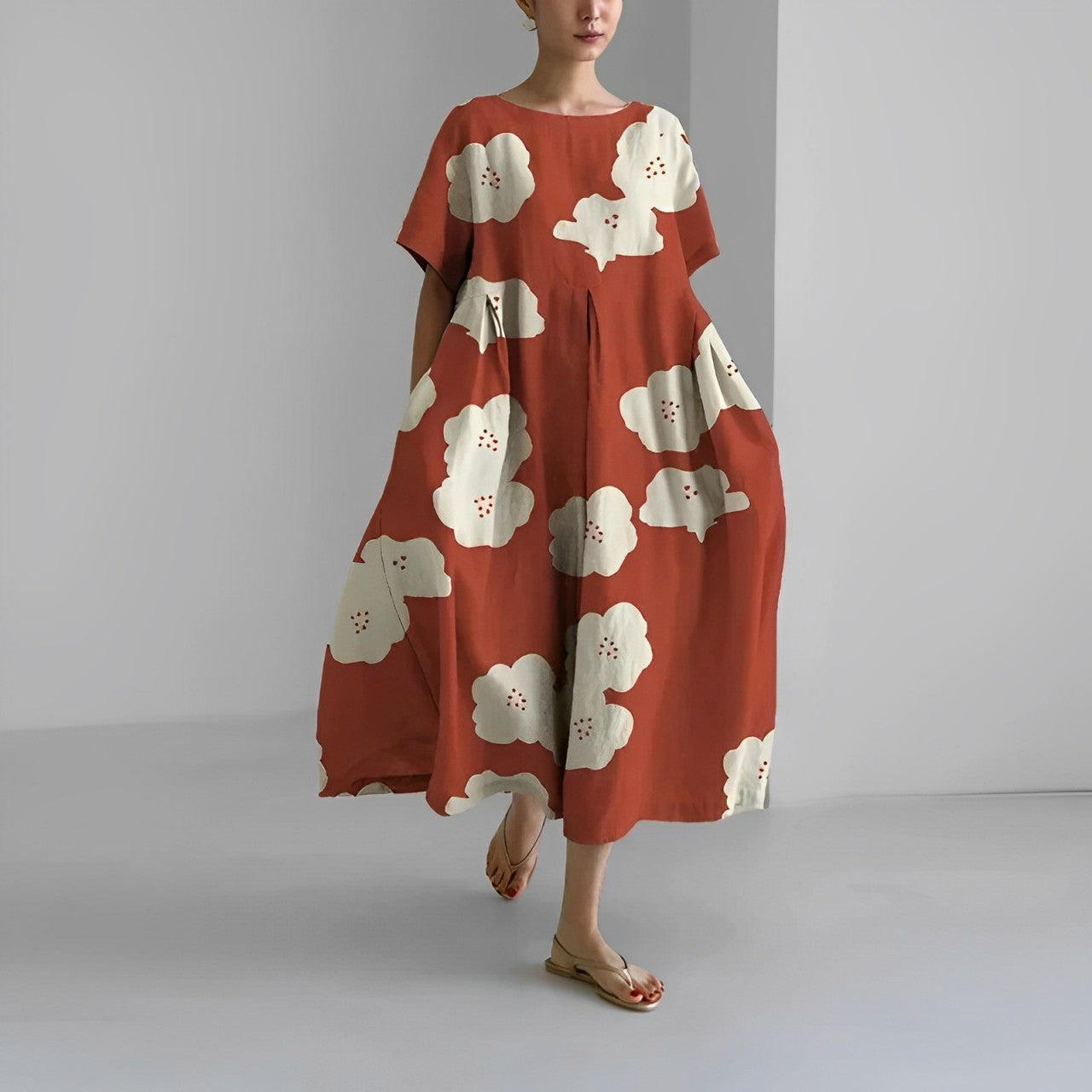 KAPU | Rochie Boho Florală din Vâscoză