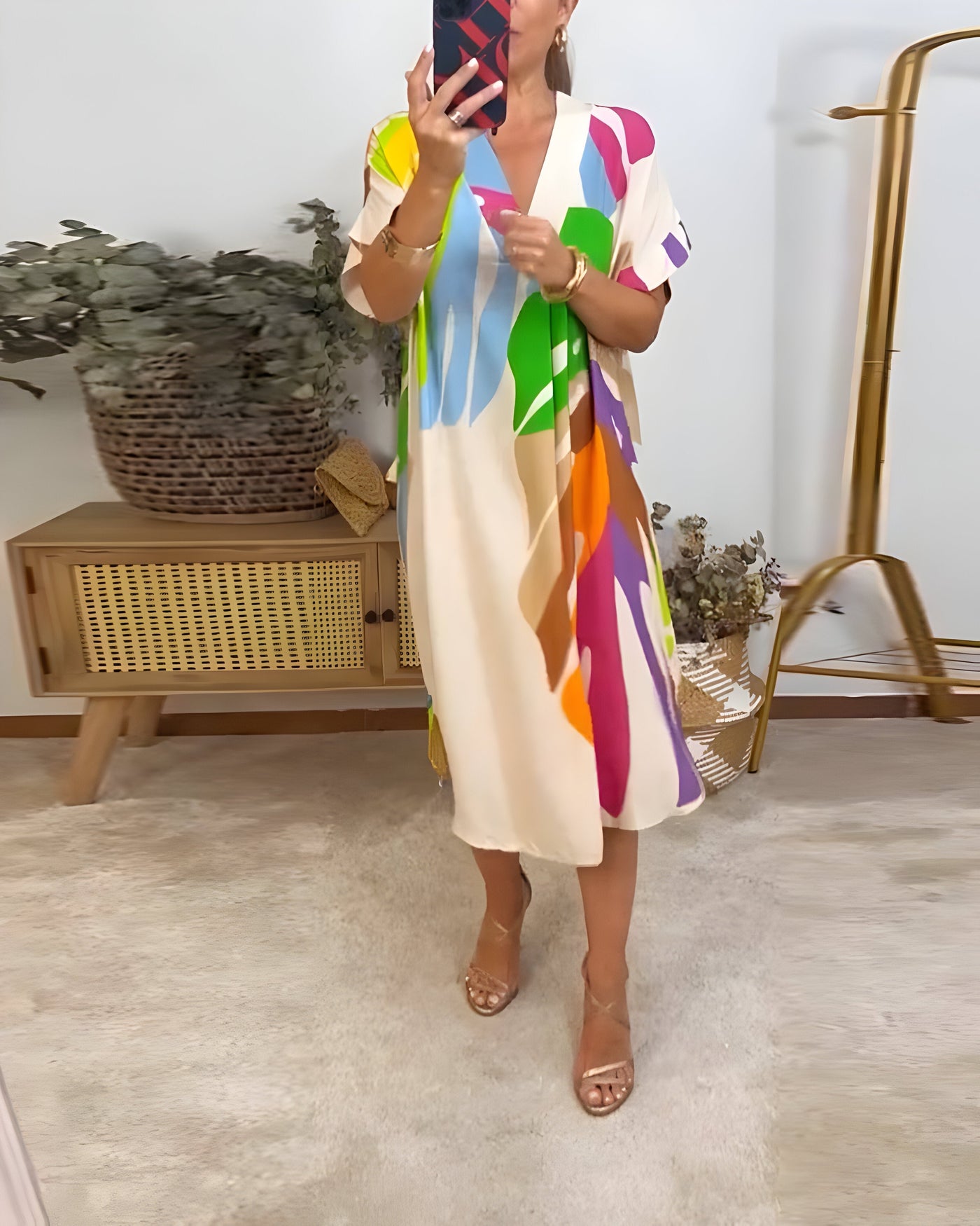 EMELIA | Rochie cu Design Abstract