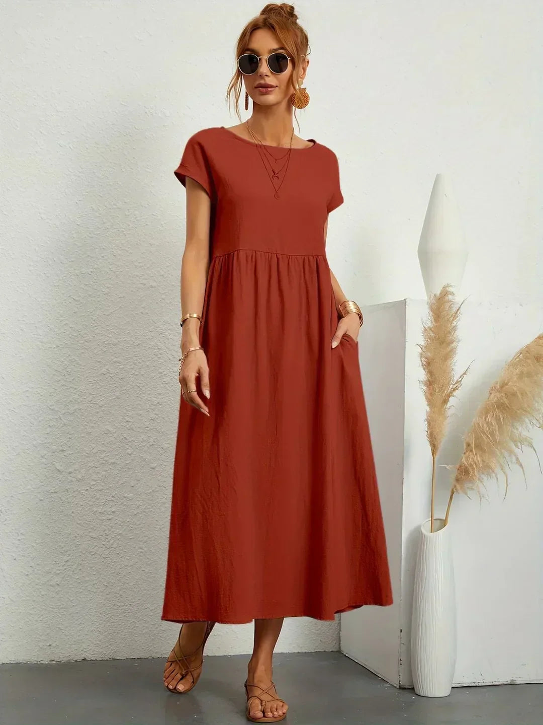 NATALY | Rochie Midi Confortabilă