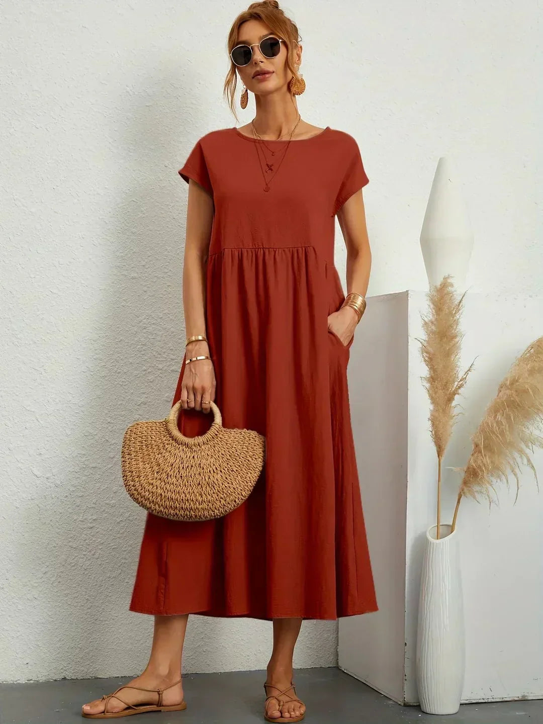 NATALY | Rochie Midi Confortabilă