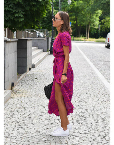 EVA | Rochie Elegantă cu Decolteu în V și Design pentru Acoperirea Burții