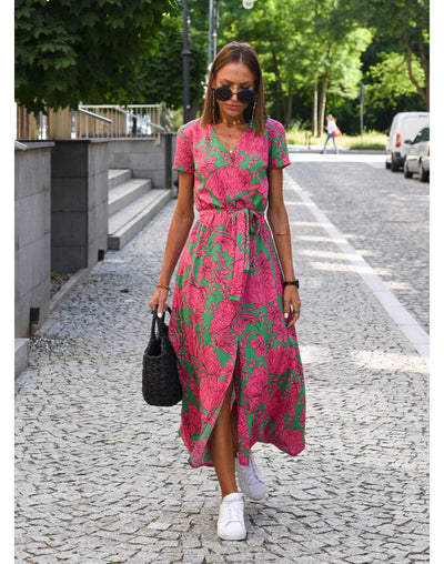 EVA | Rochie Elegantă cu Decolteu în V și Design pentru Acoperirea Burții