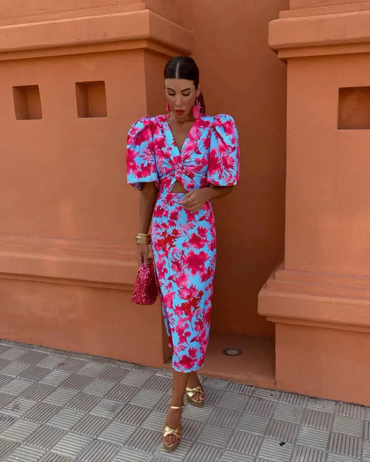 GABI | Rochie de Primăvară cu Mâneci Voluminoase