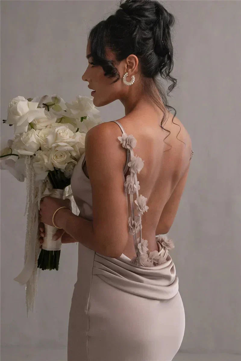 CASSIANE | Rochie Satinată cu Motive Florale