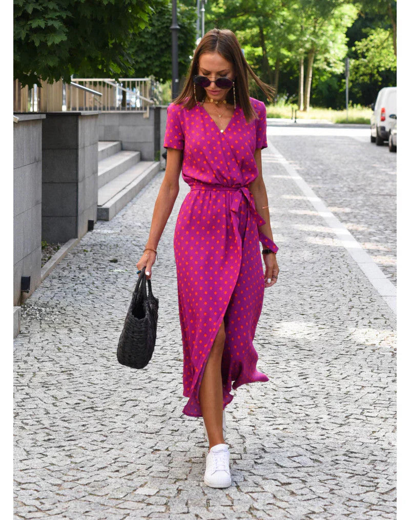 EVA | Rochie Elegantă cu Decolteu în V și Design pentru Acoperirea Burții