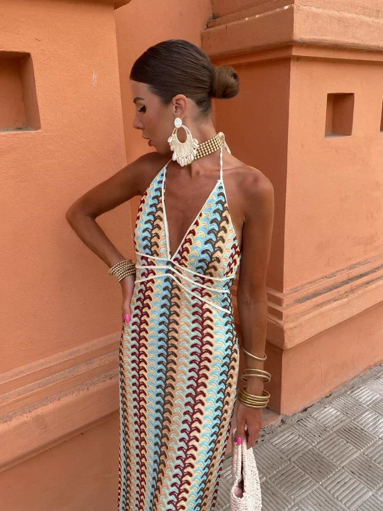 CANCÚN | Rochie lungă din croșetă