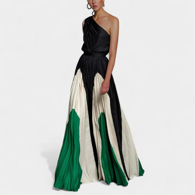 LUCILA | Rochie Maxi Asimetrică cu Design Impactant
