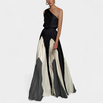 LUCILA | Rochie Maxi Asimetrică cu Design Impactant