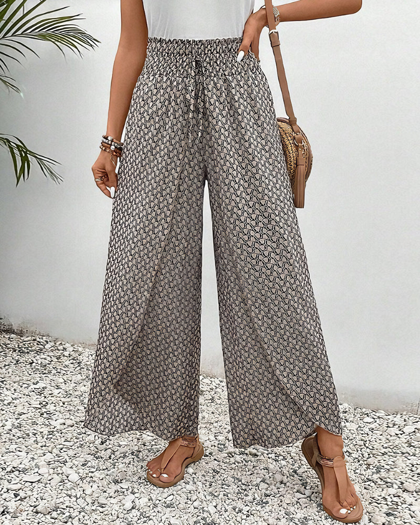 RAQUEL | Pantaloni Largi cu Croi Relaxat