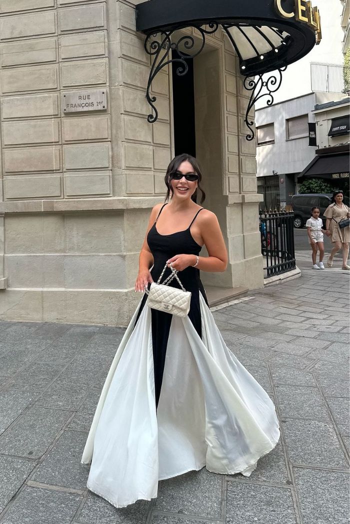 ELIANA | Rochie Maxi cu Detalii Panou